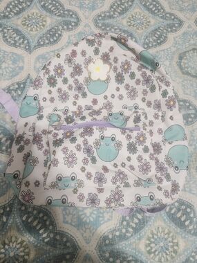 Girls' Mint Frog & Daisy Print Backpack - Kids Accessories